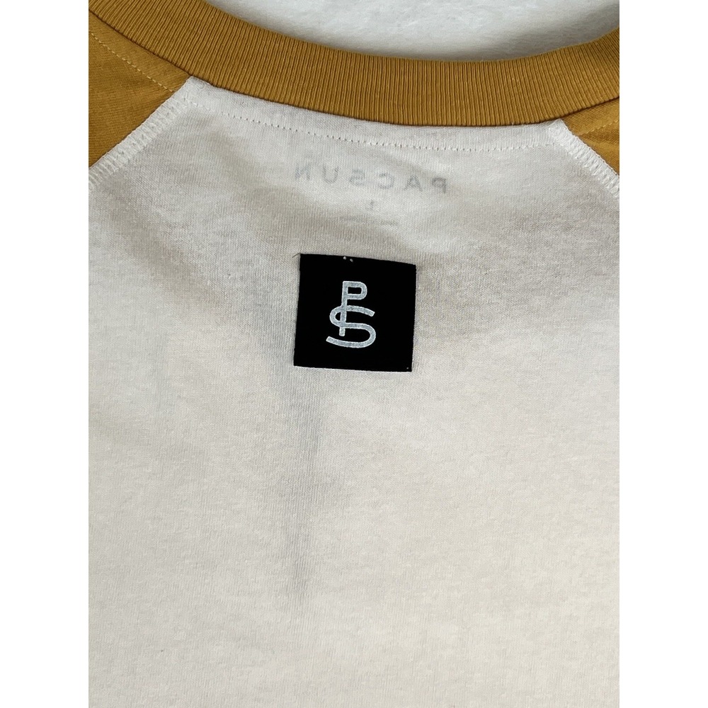 Pacsun Men's Size Large White Gold Raglan Sleeve Shirt - Picture 11 of 11